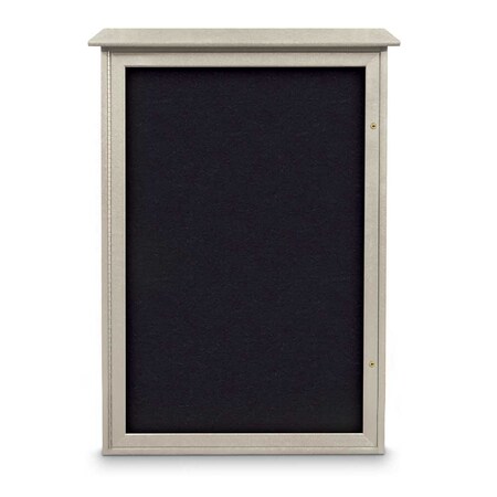 United Visual Products Indoor Enclosed Combo Board, 72"x36", White Frame/Black & Cobalt UVCB7236W-BLACK-COBACC